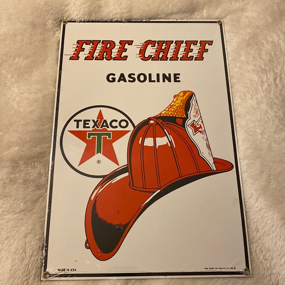 Vintage Texaco advertisement sign
